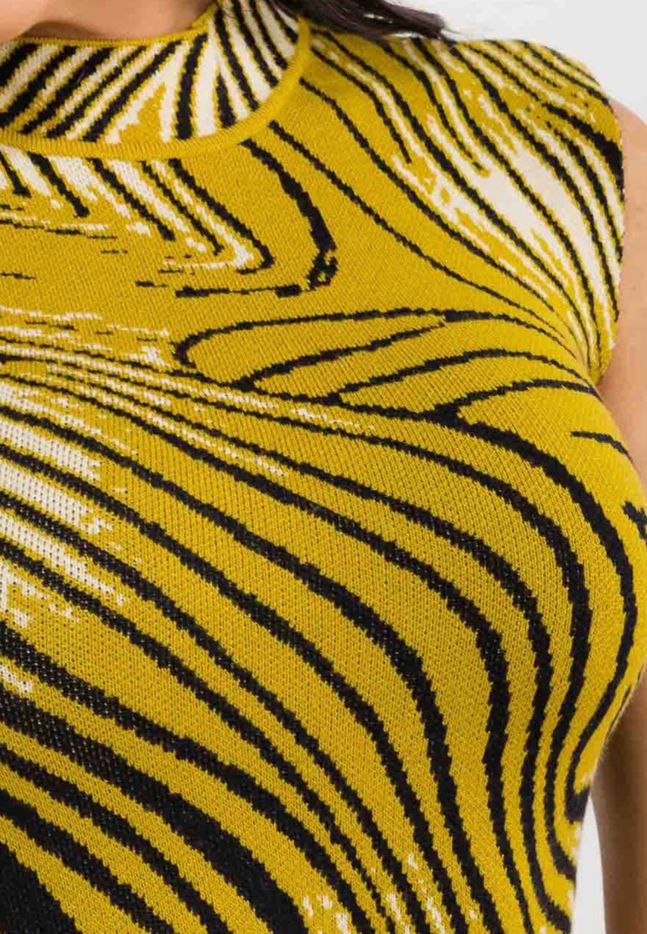 Zebra Print Sleeveless Dress