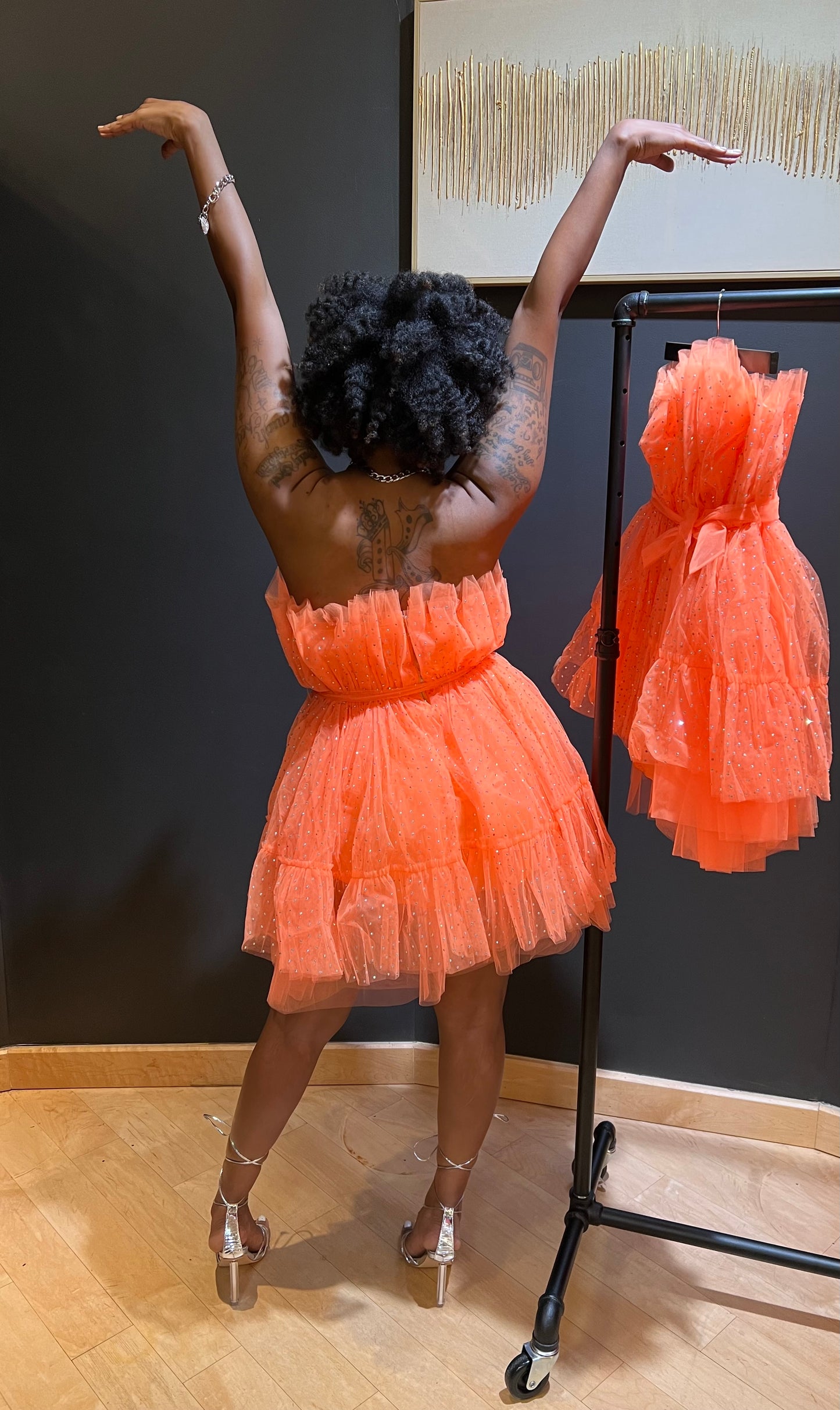 Rhinestone Tulle Dress