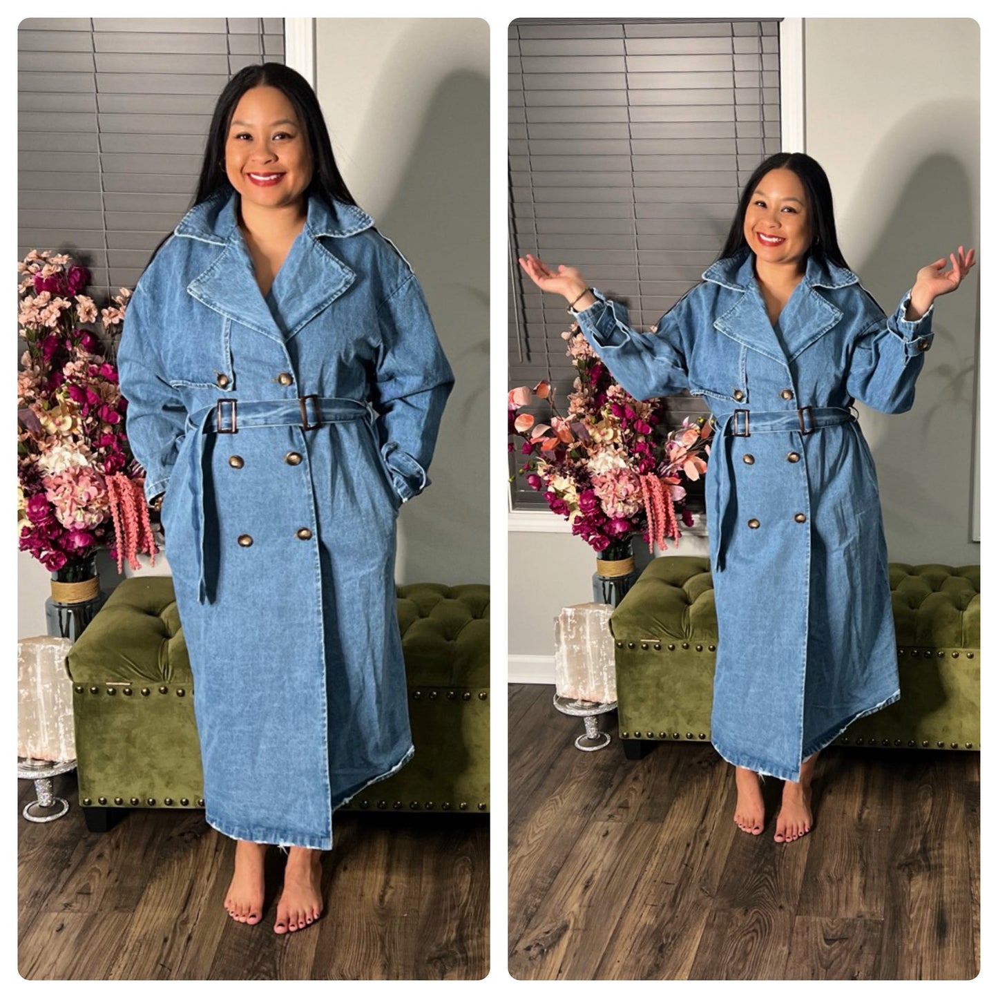 Denim Trench Coat