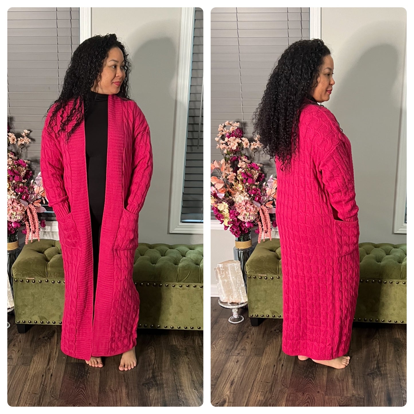 KNITTED LONG CARDIGAN