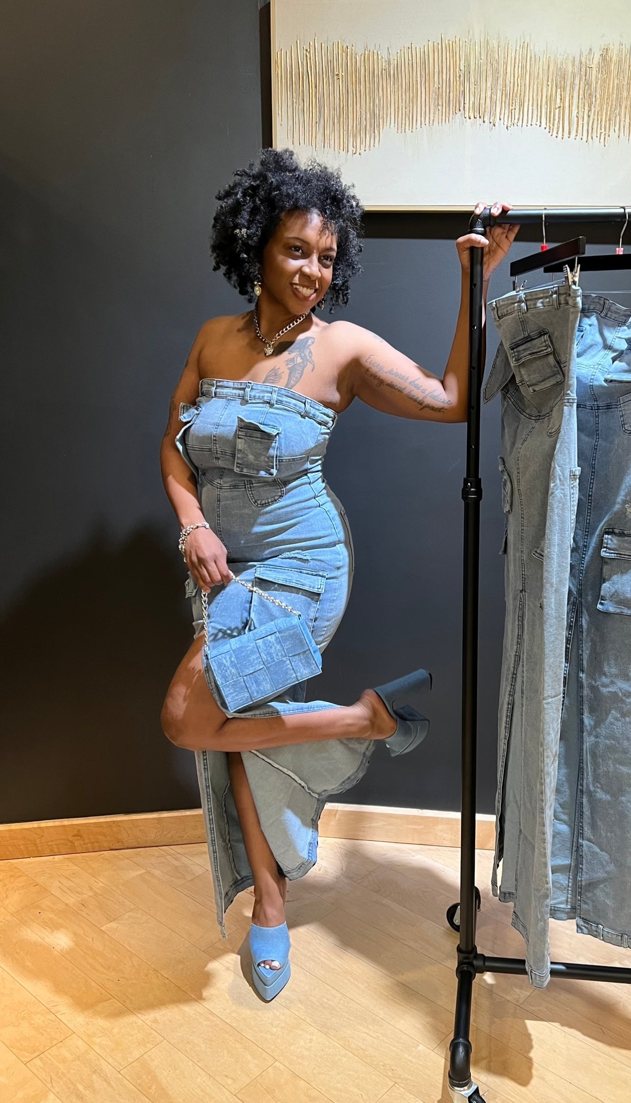 Denim Cargo Dress