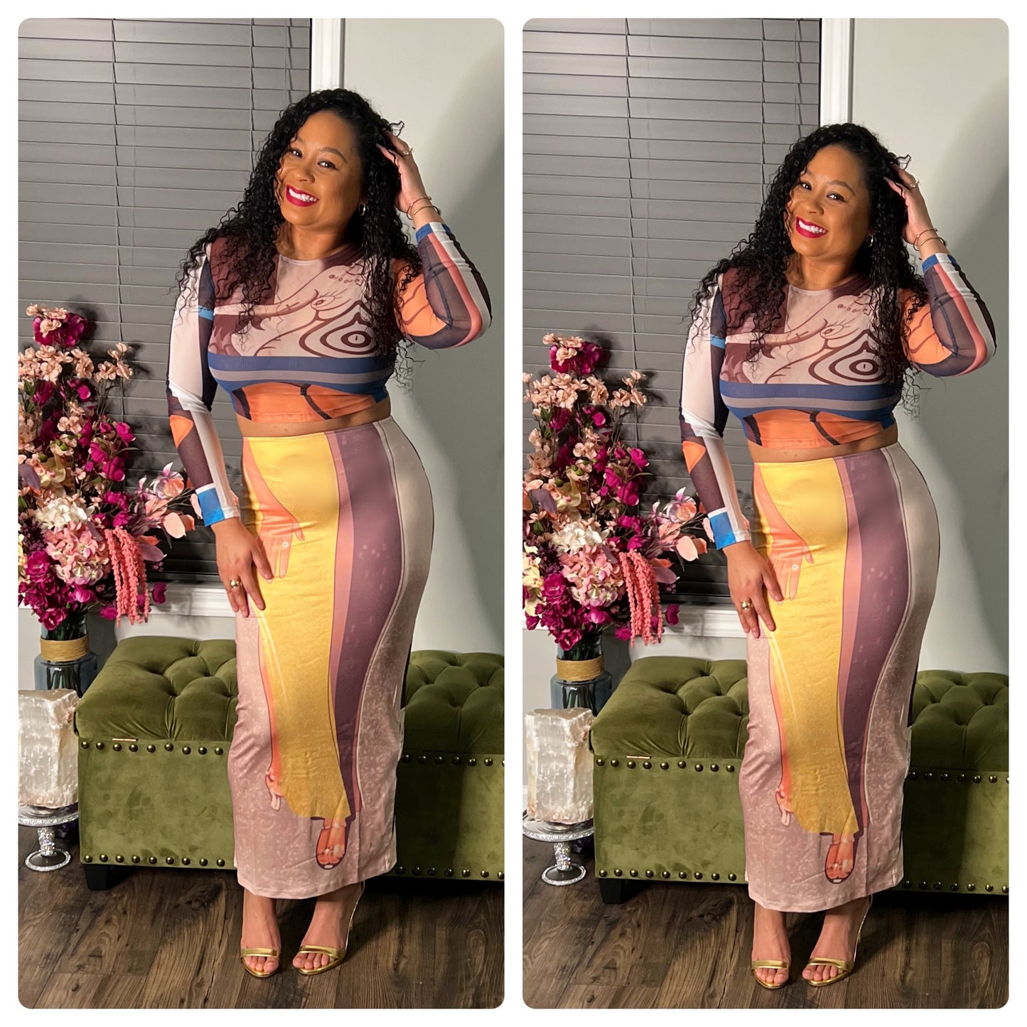 Mesh Skirt Set