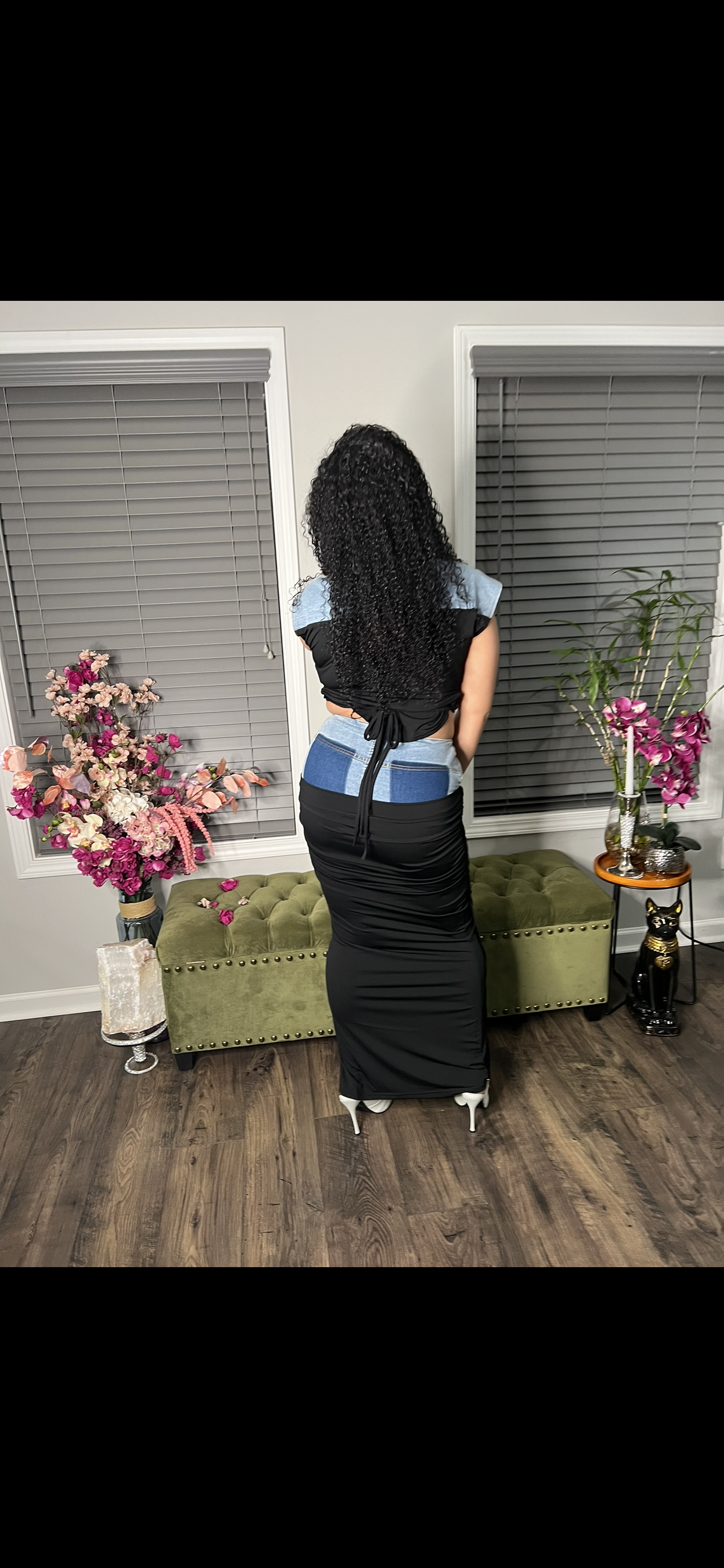 Denim Collar Set