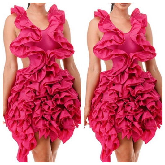 Pink Ruffle Diva Dress