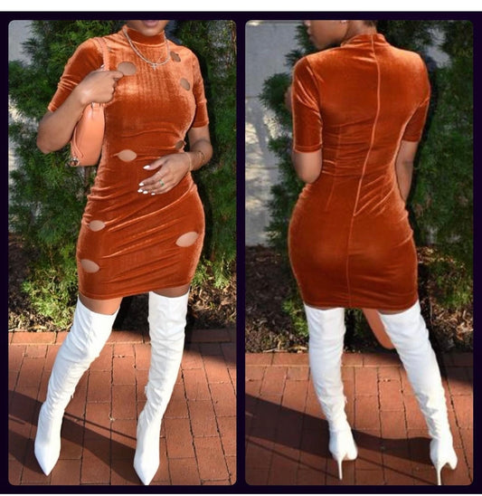 Sexy Bodycon Velvet Dress