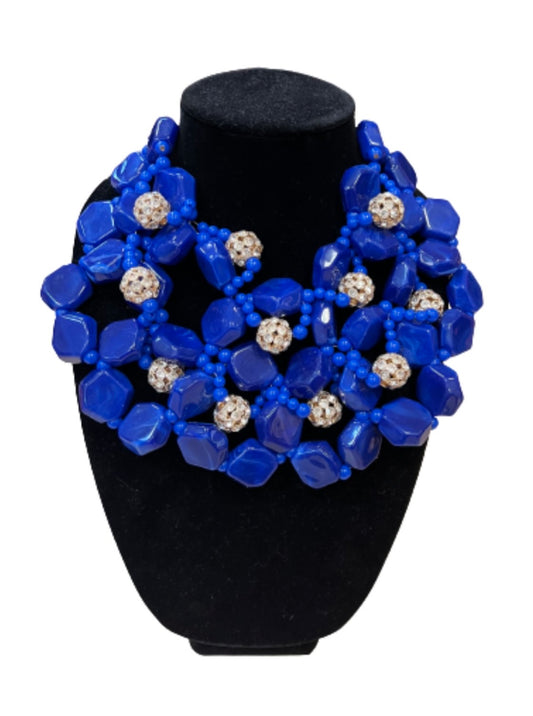 Vintage Blue Necklace/ Earring Set