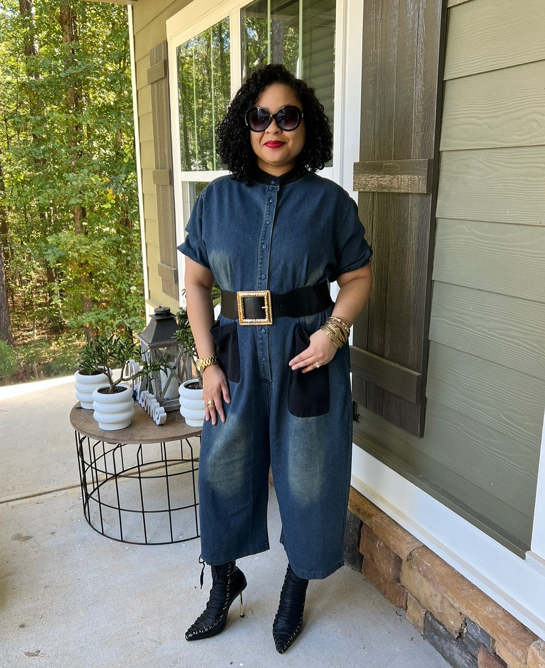 Jazzy Denim oversized jumpsuit
