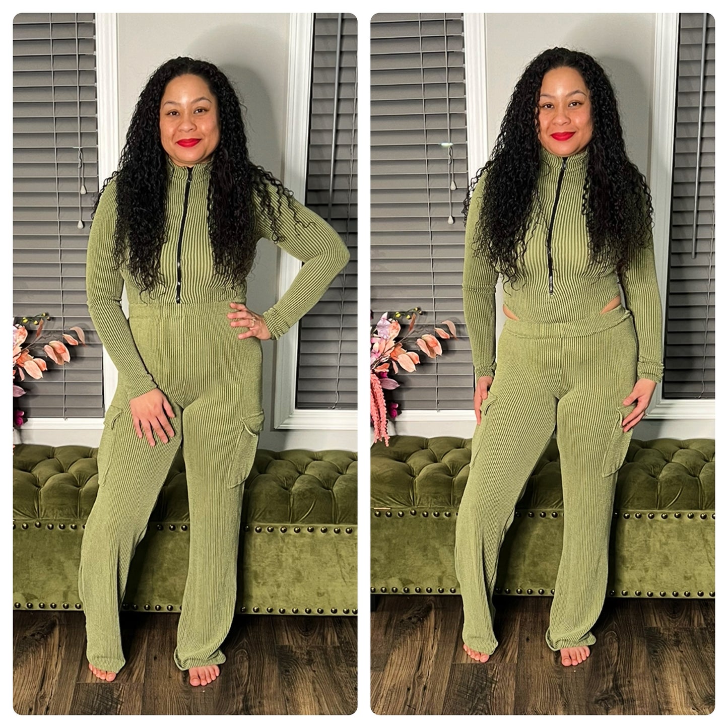 RIBBED BODYSUIT & PANTS SET