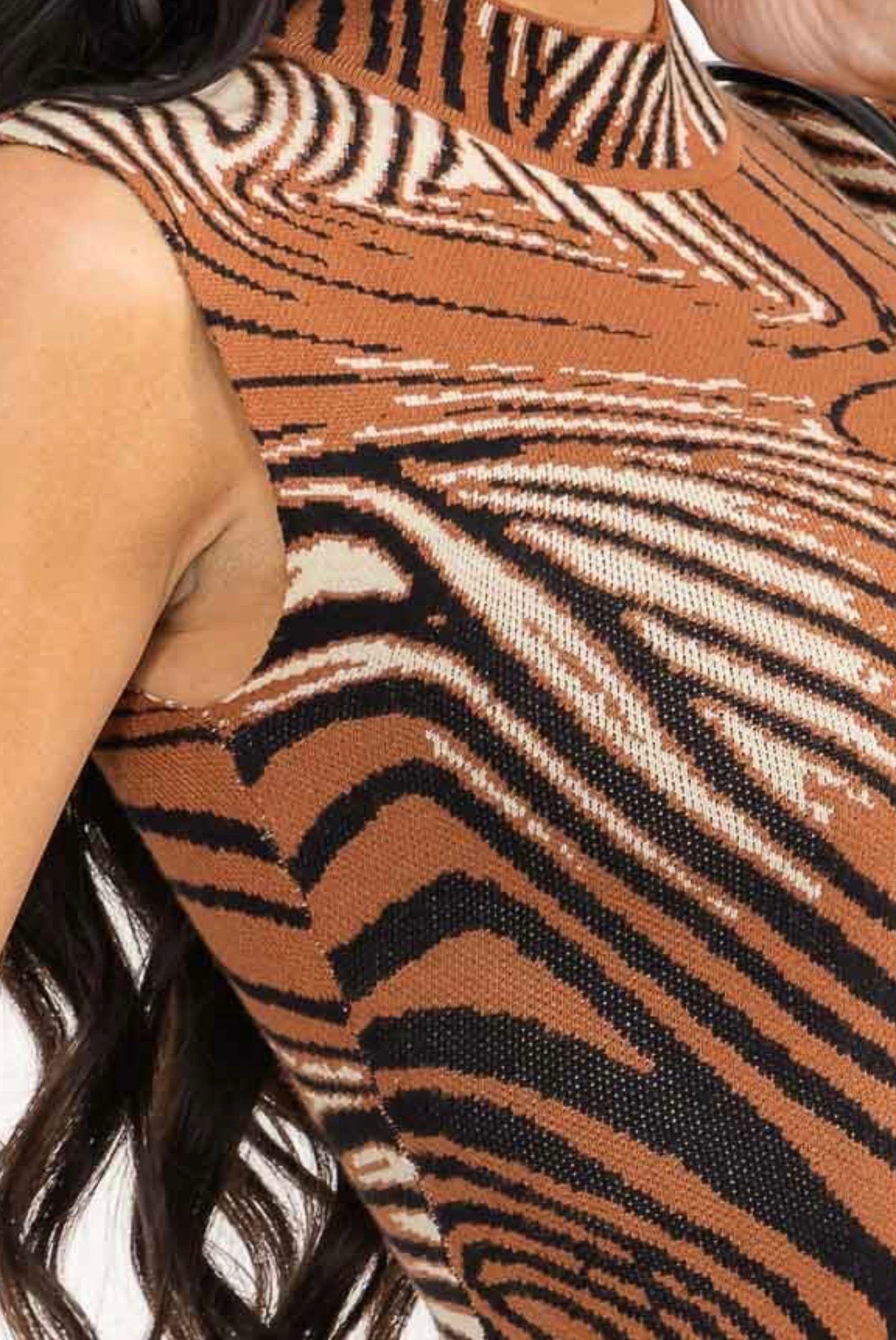 Zebra Print Sleeveless Dress