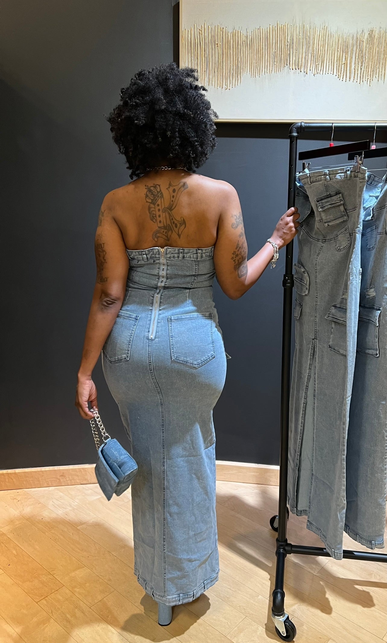 Denim Cargo Dress