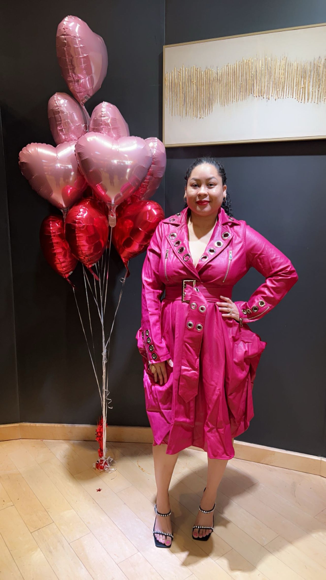Fuchsia Leatherette Jacket
