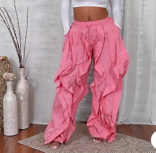 Pink Ruffle Pants