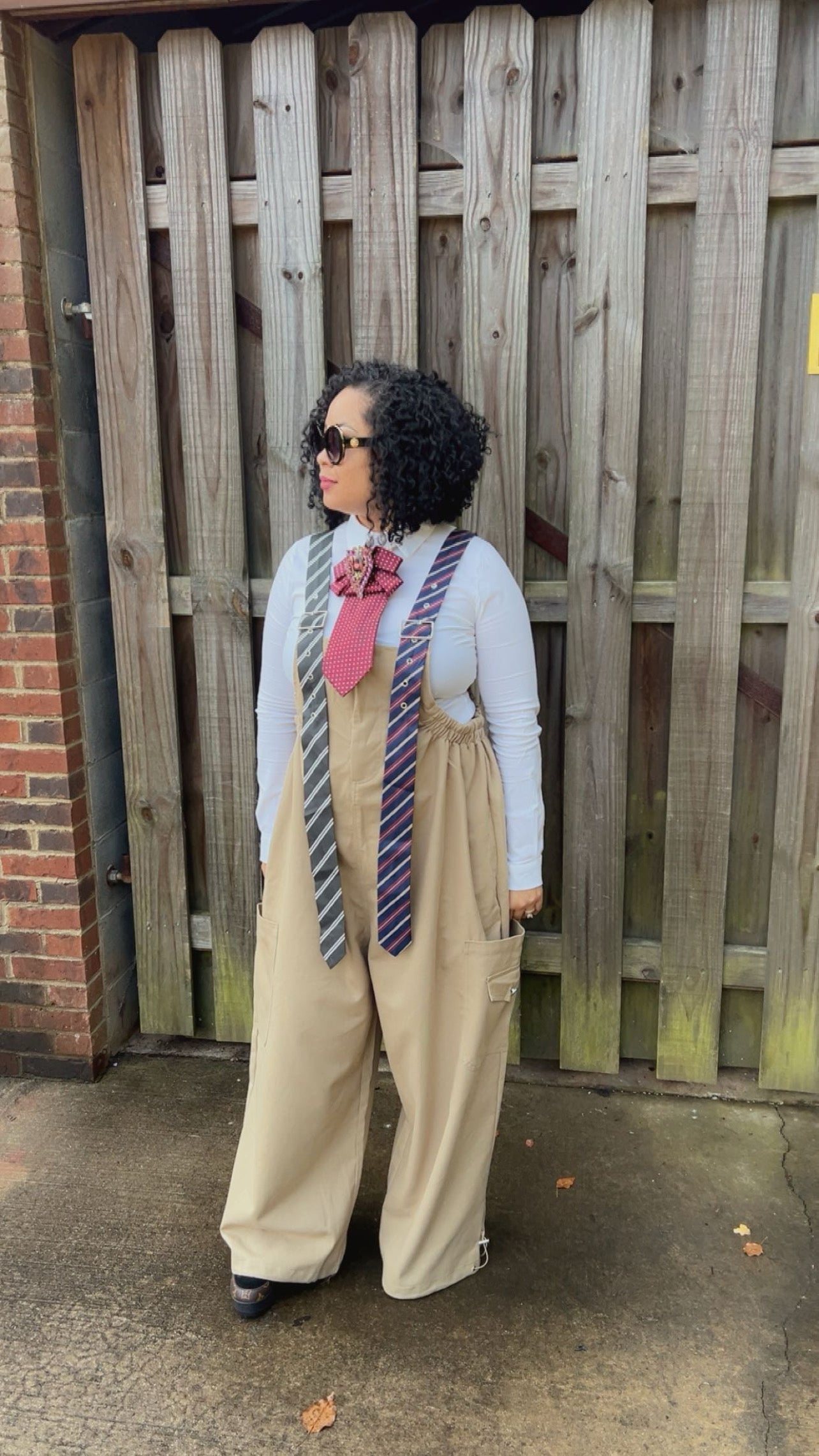 Tie oversized Jumpsuit