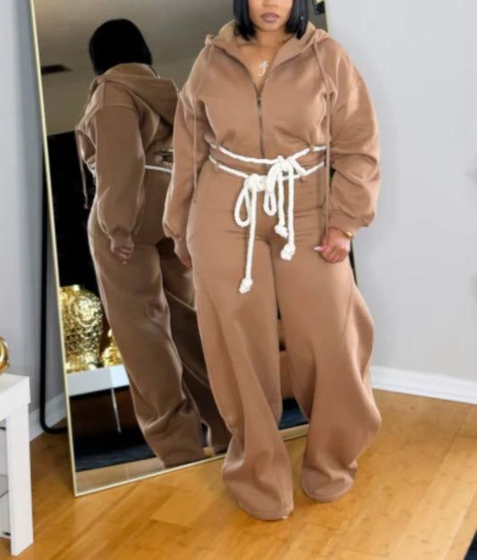 Rope Hoodie Jumpsuit