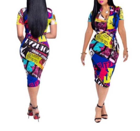 Sexy Bodycon Dashiki Dress