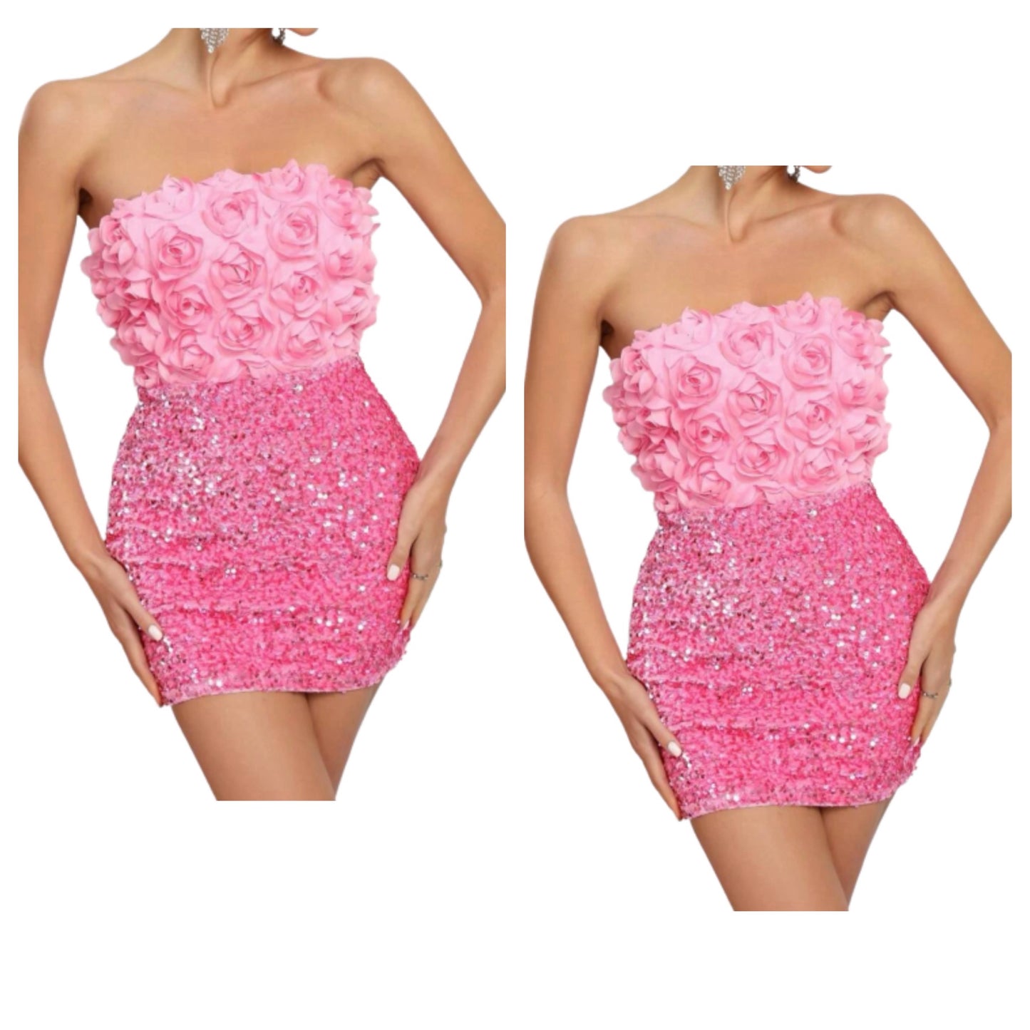 Rosey, Rose Sequin Dress