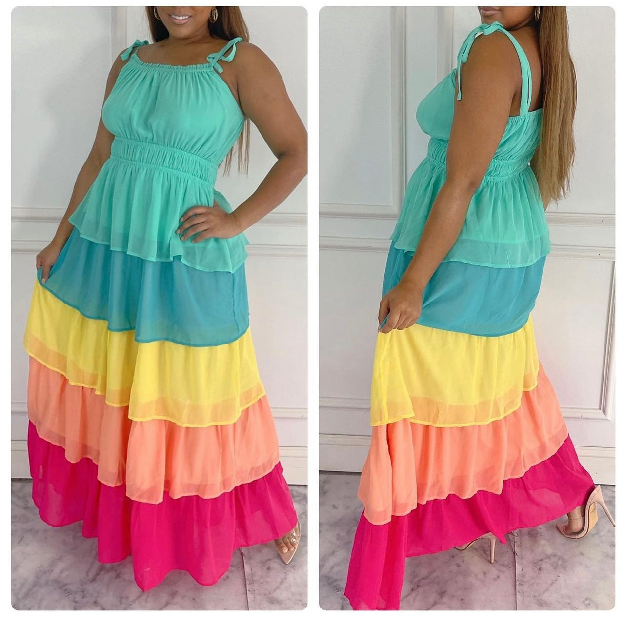 Rainbow Maxi Dress