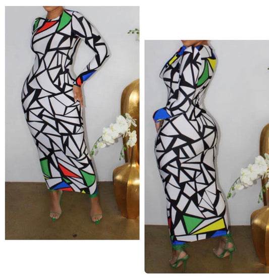 Graffiti Bodycon Dress