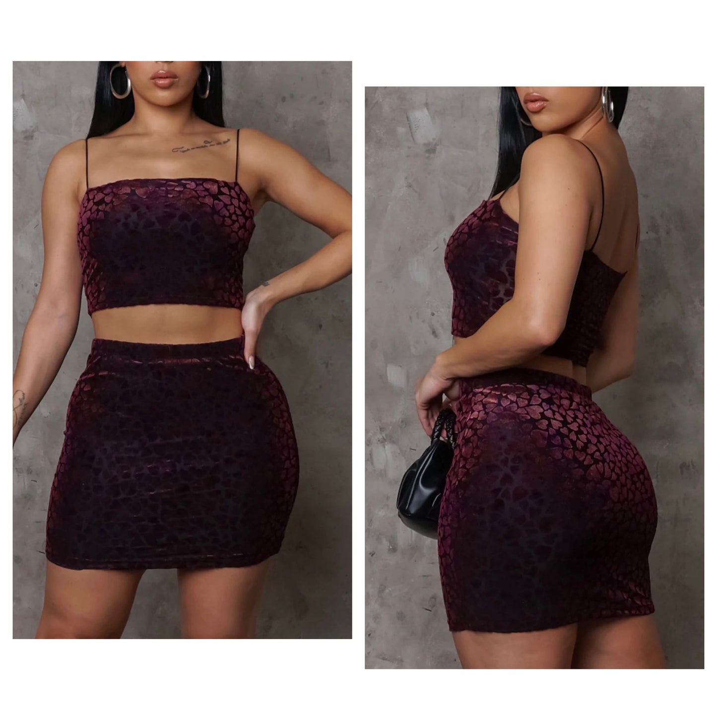 Leopard Print Velvet 2 Piece Set